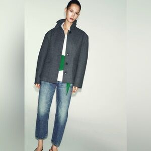 Zara Charcoal Pea Coat